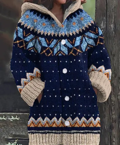 Retro Coat Lazy Hooded Knitted Jlwttcfs371 2Xl - Shop at LoveMi