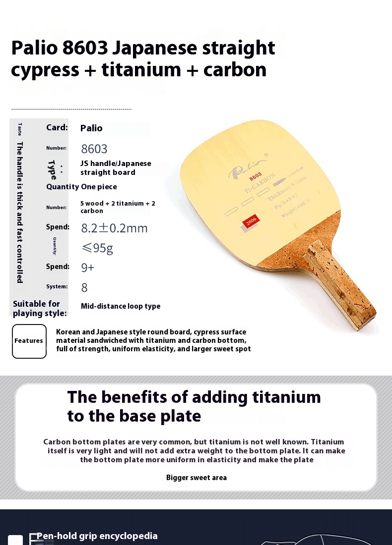 Title 1, Japanese Table Tennis Rackets Professional