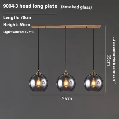 Dining Room Chandelier Bedroom Bedside Glass Chandelier