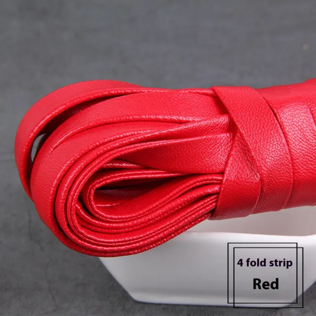 Four fold Layering Environmental Protection Sheepskin Leather Rope Material Bright Red - Shop at LoveMi