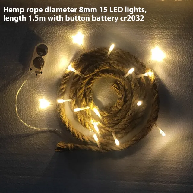 Christmas Holiday String Light Ocean Wind Shell Starfish Bedroom Dining Room Light Hemp Rope - Shop at LoveMi