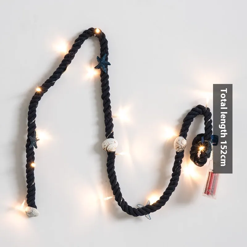 Christmas Holiday String Light Ocean Wind Shell Starfish Bedroom Dining Room Light - Dark Blue