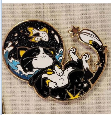 Cow Cat Pin