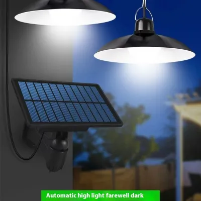 Split Solar Light Indoor Outdoor Garden Lamp Camping Tent Chandelier Light Control One Drag Two Waterproof Lamp