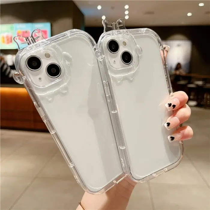 Small Monster Transparent Case Suitable For IPhone136G Creative Transparent TPU Protective Case
