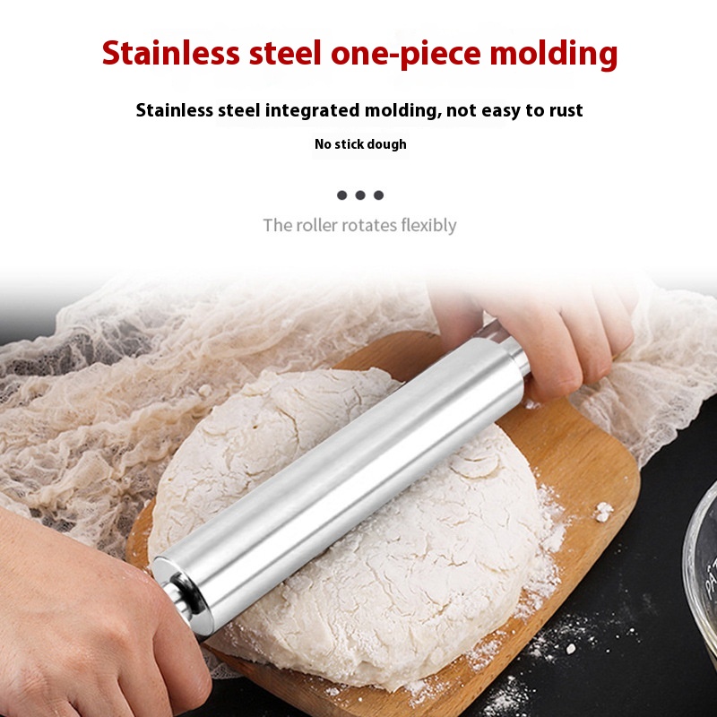 Title 7, Household Stainless Steel Rolling Pin Kitchen N...