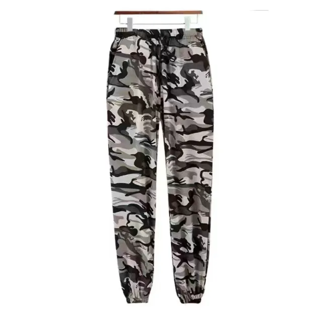 Camouflage Clothing Thin Ice Silk Suit Gray Flower Ice Silk Leggings - Shop at LoveMi