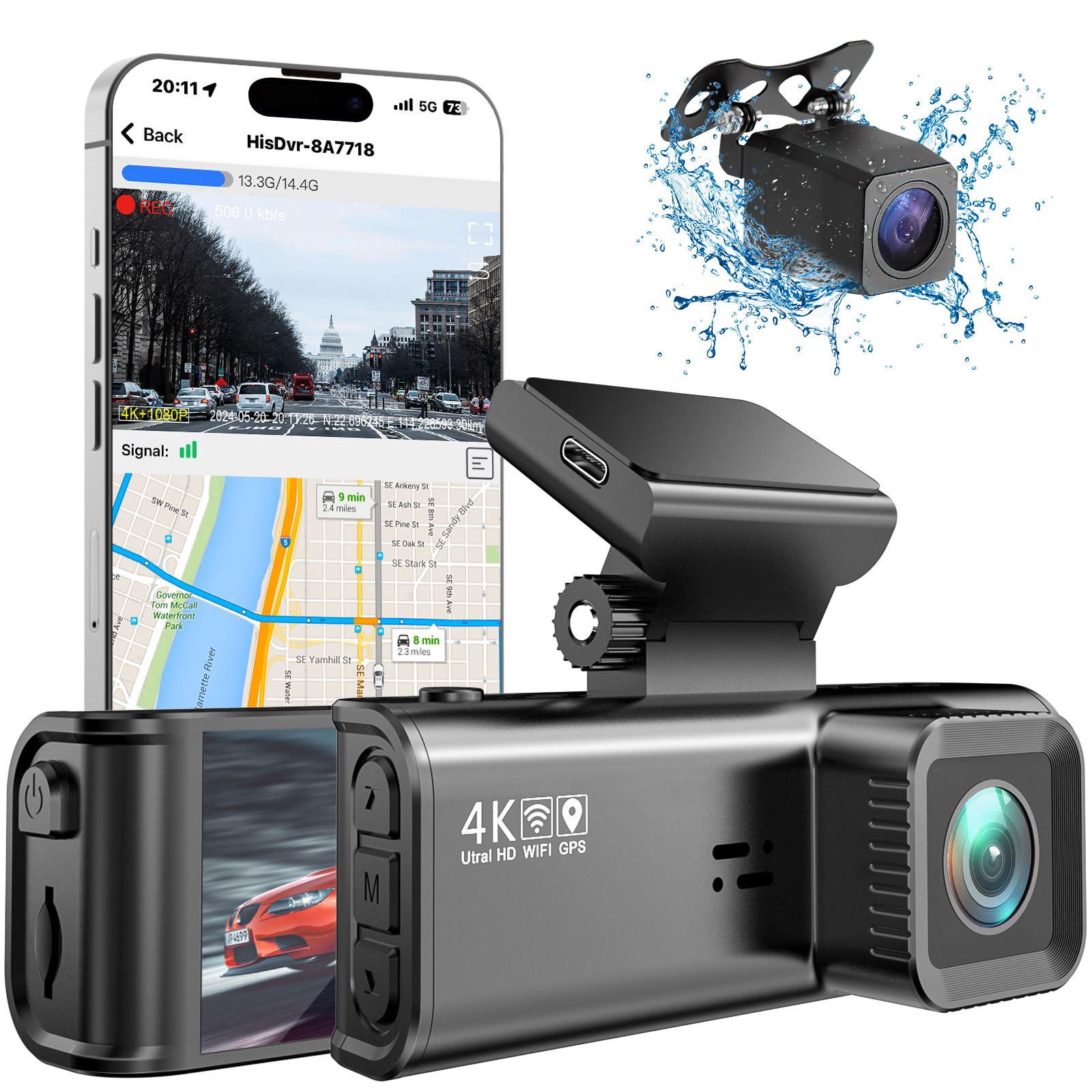 Title 6, 4K Driving Recorder GPS Positioning