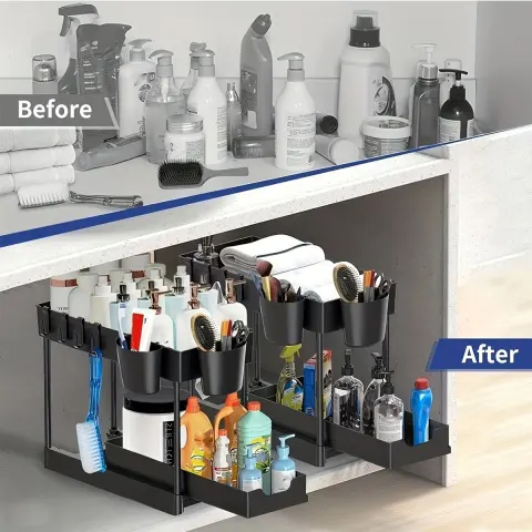 Table Pull-out Storage Rack Easy to Disassemble and Clean