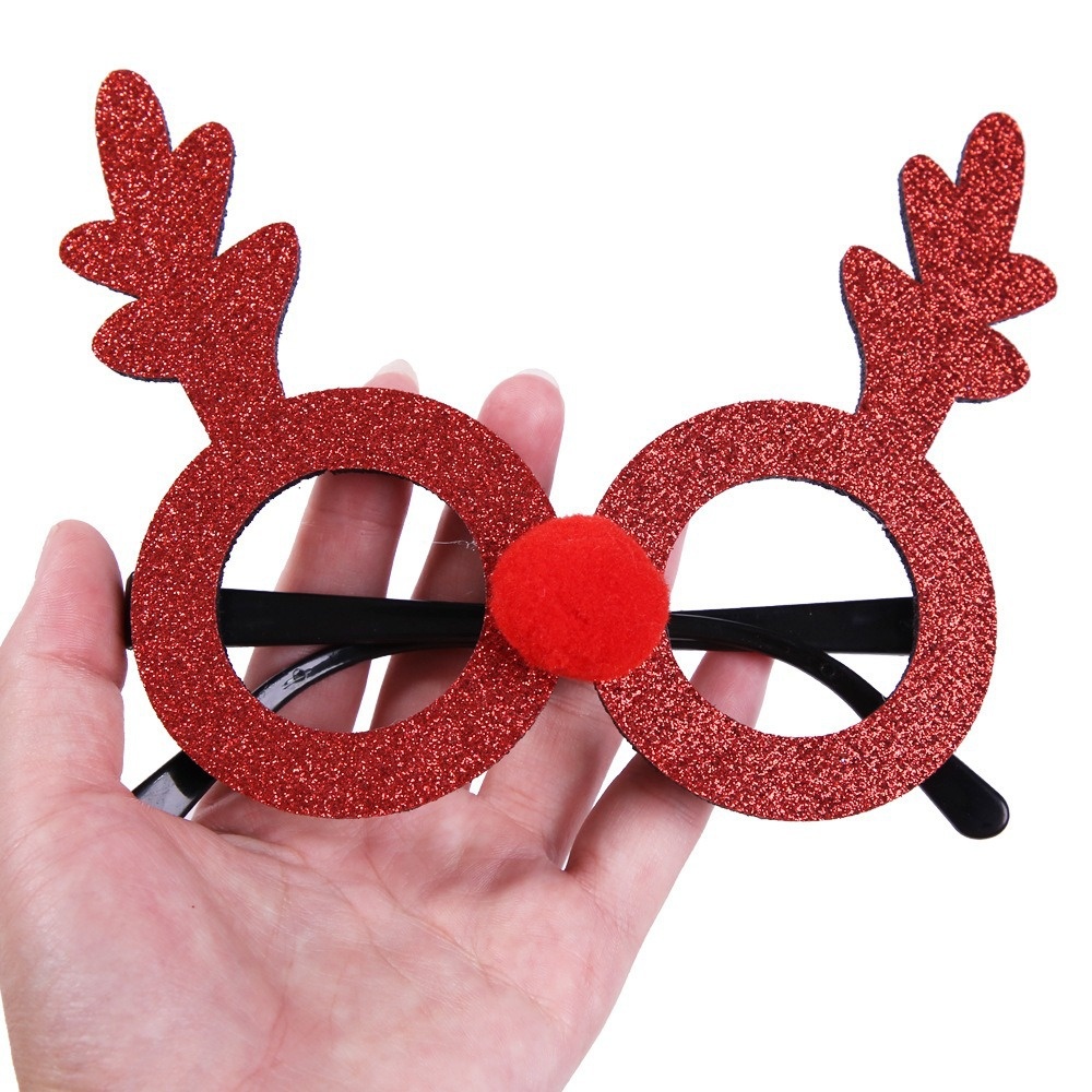 Title 5, 2025Golden Glasses Christmas Day Party Decoration