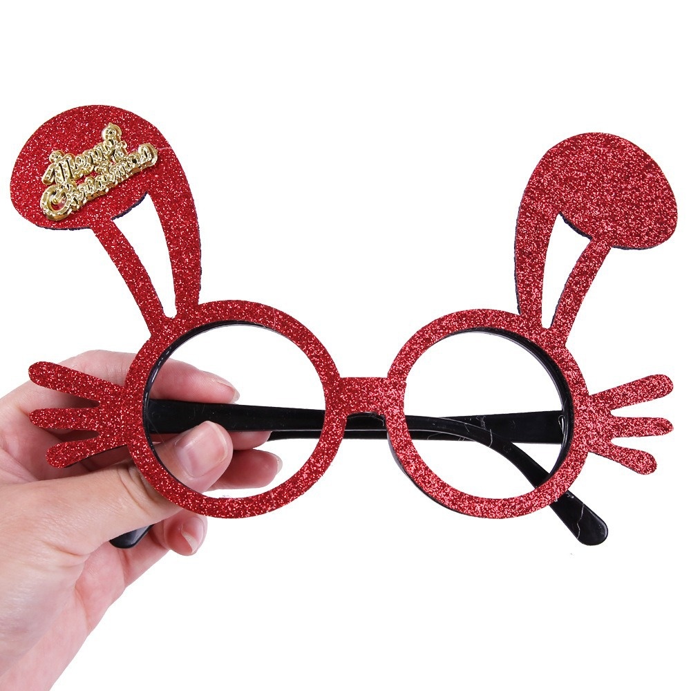 Title 19, 2025Golden Glasses Christmas Day Party Decoration