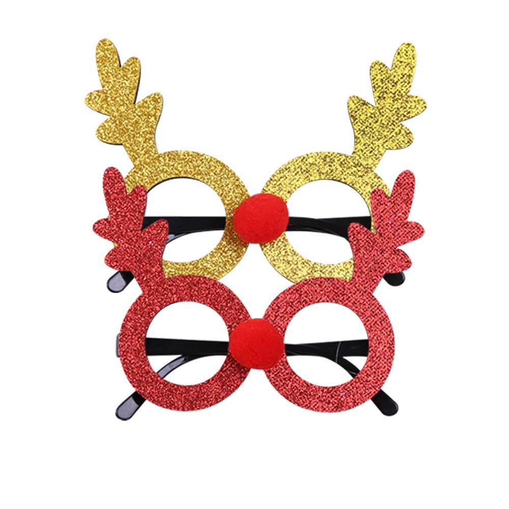 Title 17, 2025Golden Glasses Christmas Day Party Decoration