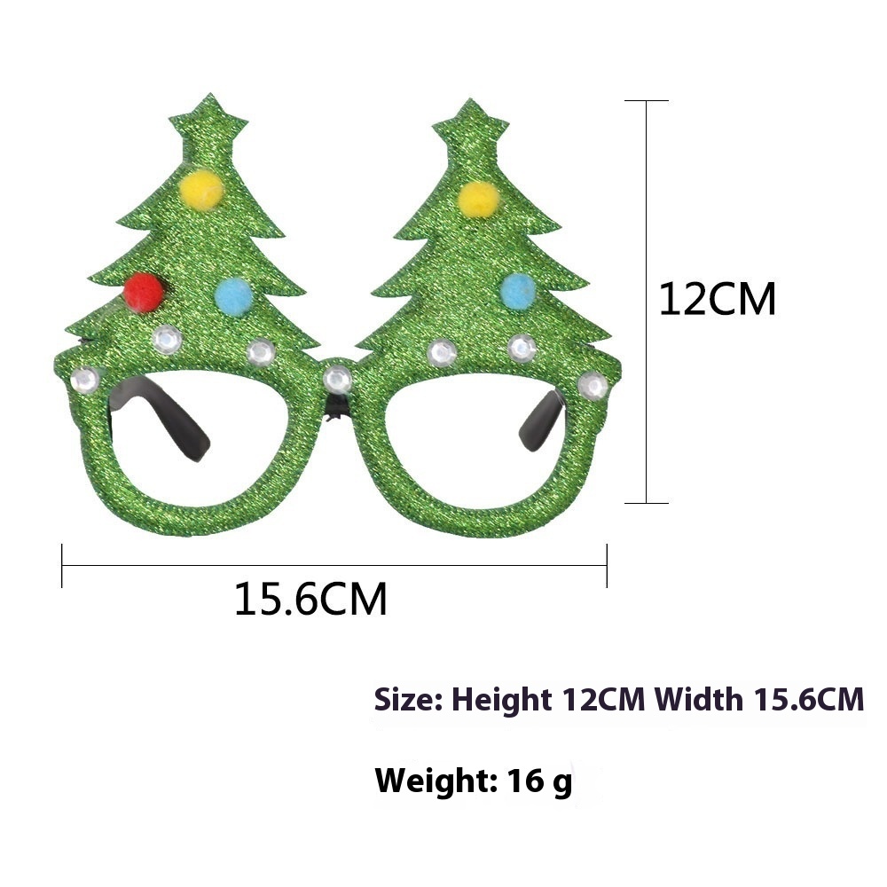 Title 8, 2025Golden Glasses Christmas Day Party Decoration