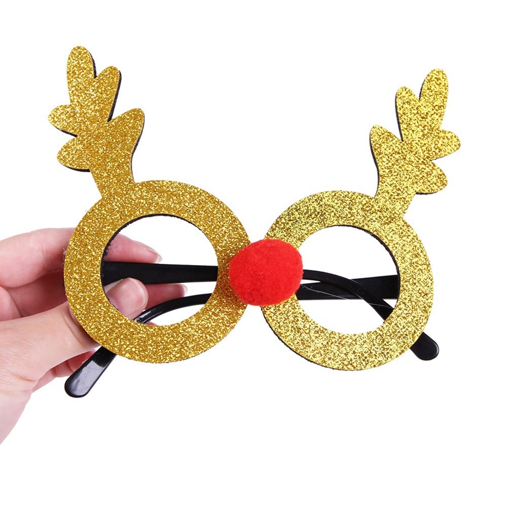 Title 2, 2025Golden Glasses Christmas Day Party Decoration