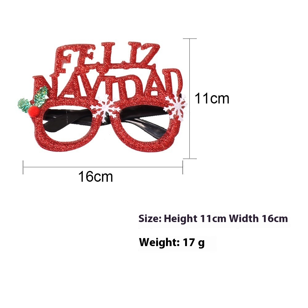 Title 9, 2025Golden Glasses Christmas Day Party Decoration