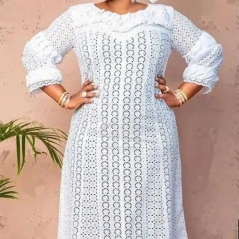 New Palace Style Plus Size Women's Lace Dress