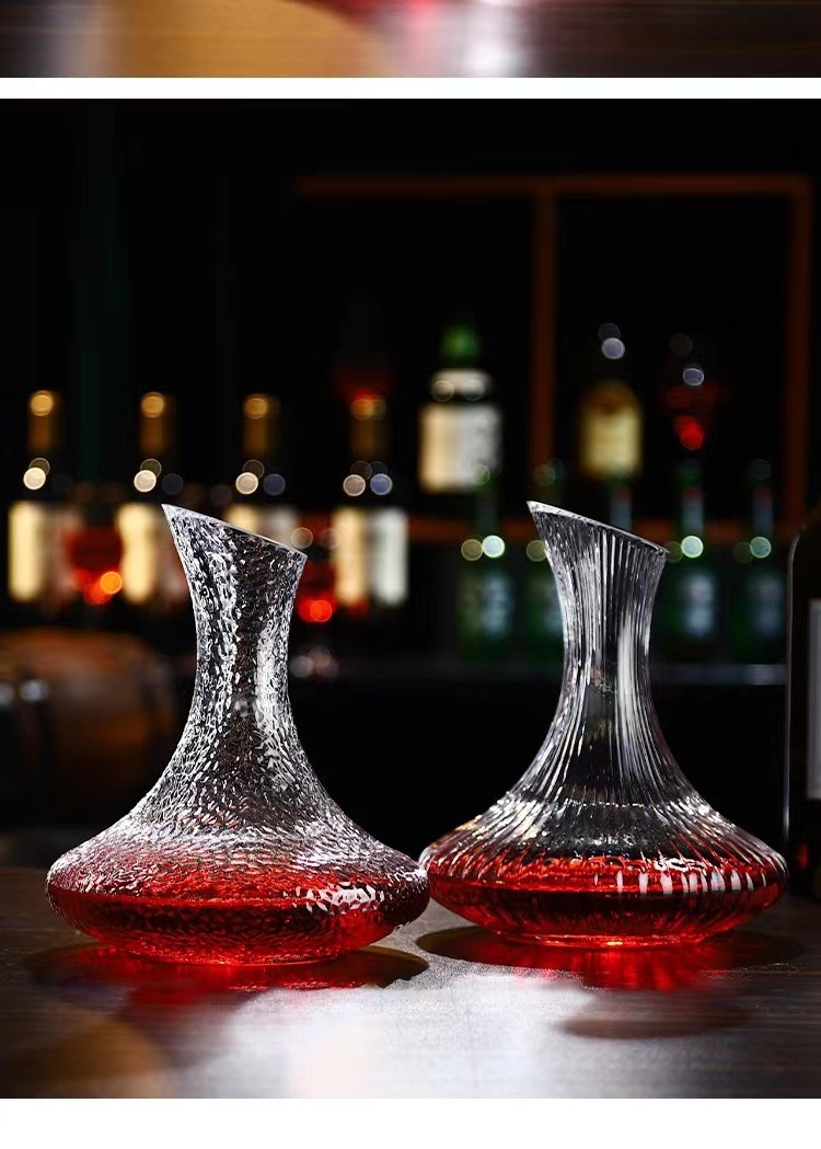 Title 11, Lead-free Crystal Glass Bevel Wine Decanter