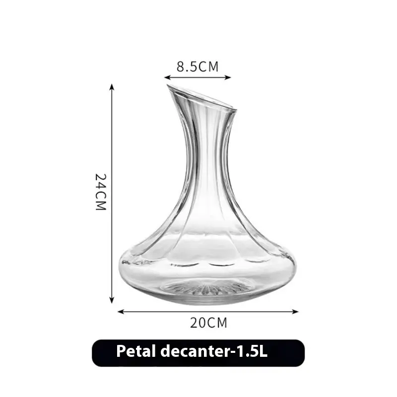 Lead-free Crystal Glass Bevel Wine Decanter