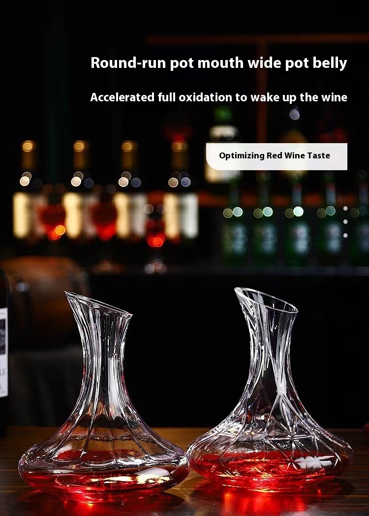 Title 3, Lead-free Crystal Glass Bevel Wine Decanter