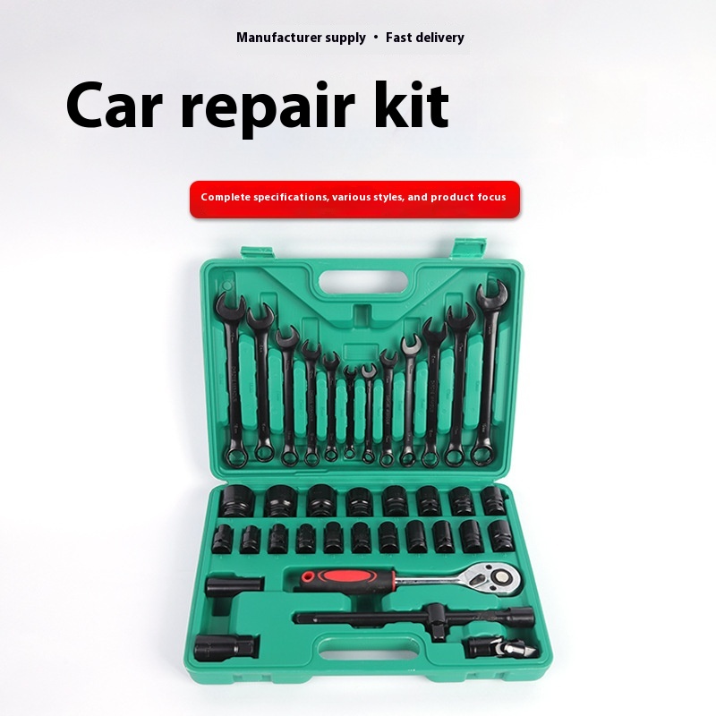 Auto Repair Chrome Vanadium Steel Spanner Set Multi-function Tool Kit - Image 2