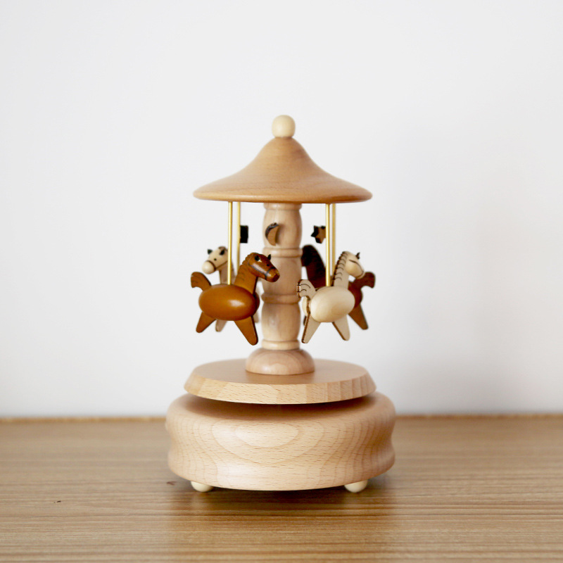 a40d6915 09b8 4290 a108 02d87f375645 - Wooden Music Box Music Box Creative Home Decoration Gifts Children's Birthday Gifts Carousel Swing Rabbit