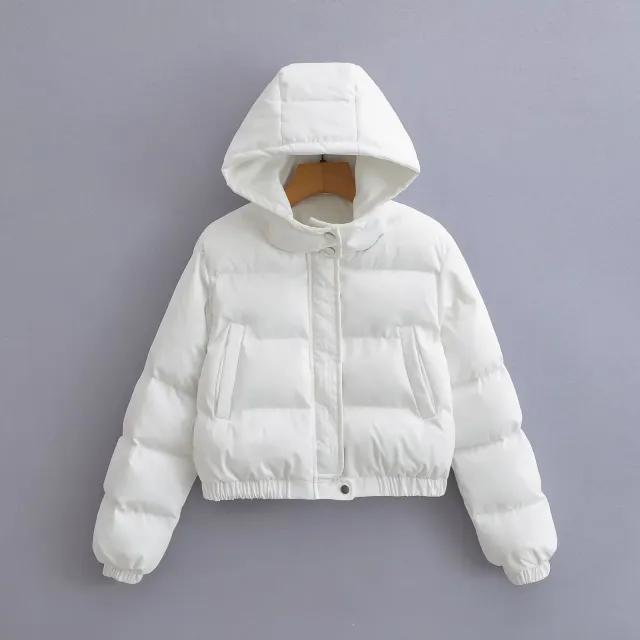Retro Loose Casual Versatile Long Sleeve Short Type Hooded Jacket White - Shop at LoveMi