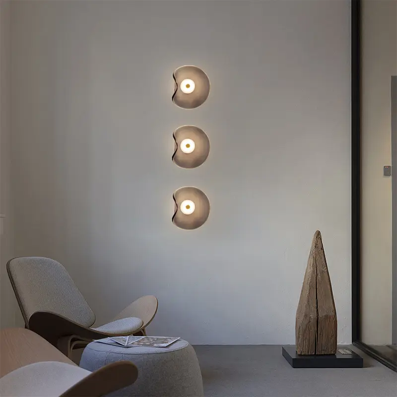 Bedside Decorations Round Background Irregular Glass Wall