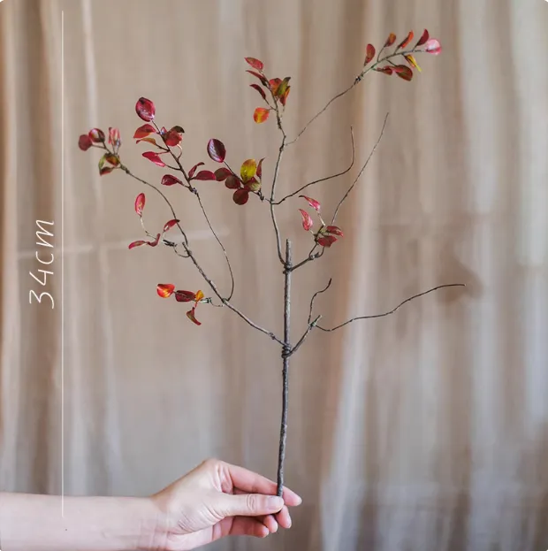 Autumn Wild Berry Leaves Vine Simulation Winding Vine Vertical Branch Decoration Dwarf Branch - Shop at LoveMi