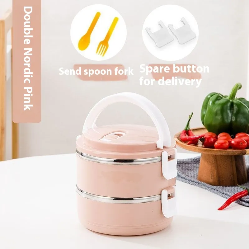 Multilayer insulation lunch box - Pink