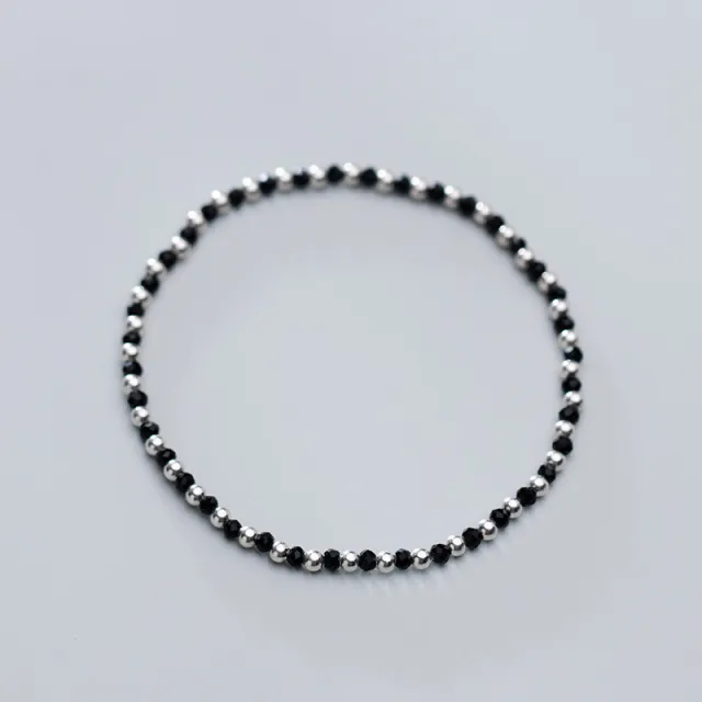 Women's Fashion Elastic String Light Bead Bracelet S925 Silver Bracelet - Shop at LoveMi
