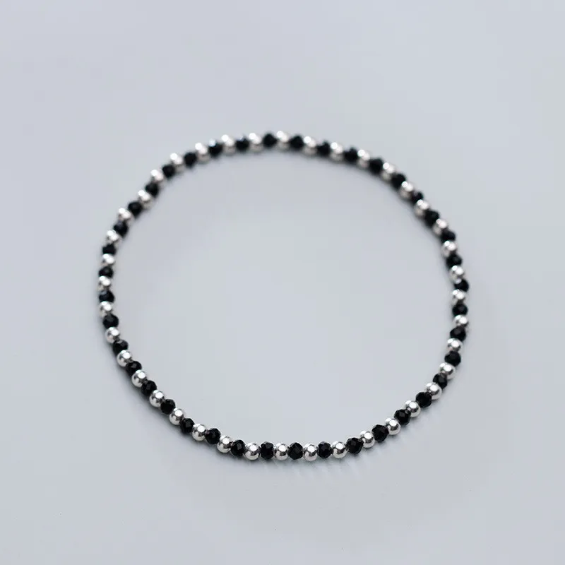 Women's Fashion Elastic String Light Bead Bracelet - S925 Silver Bracelet