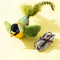Electric Sound Simulation Bird Cat Toy Cat Teaser - Green Warbler - View 1