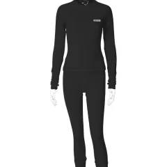 Women's Clothing Slim Long Sleeve Top Yoga Suit - Black - View 1