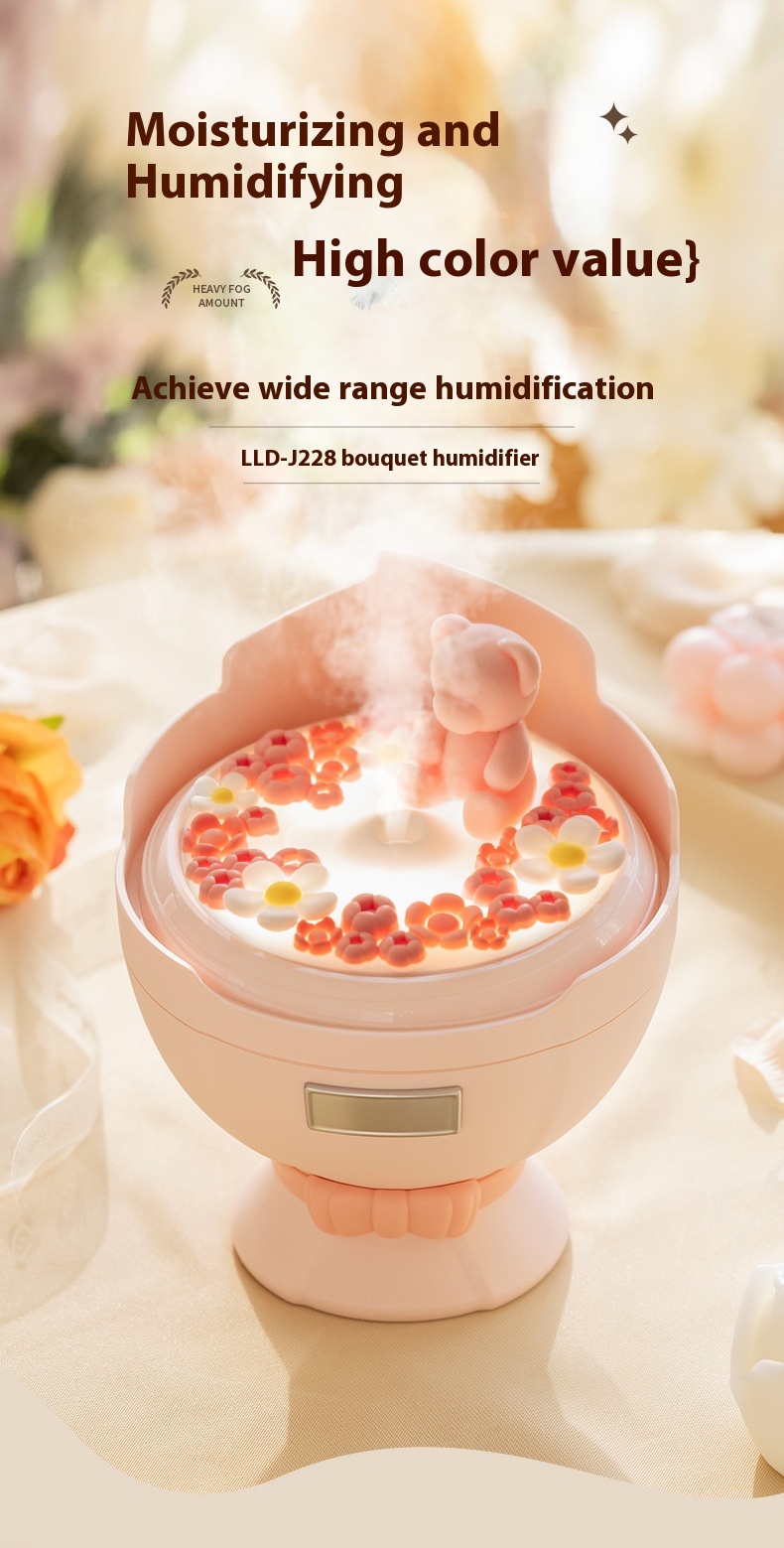 Title 1, Creative Bouquet Humidifier Mute Heavy Fog Sprayer