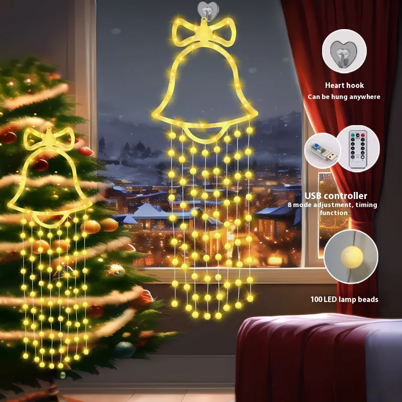 Christmas Bell Hanging Lamp Atmosphere Christmas Tree Decoration – image 3