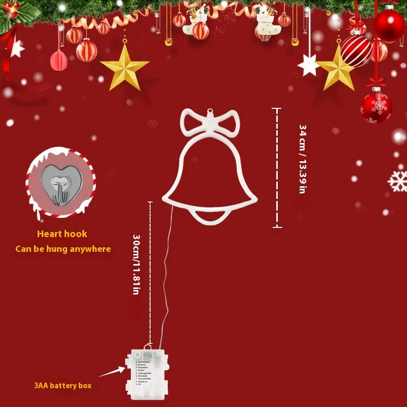 Christmas Bell Hanging Lamp Atmosphere Christmas Tree Decoration – image 5
