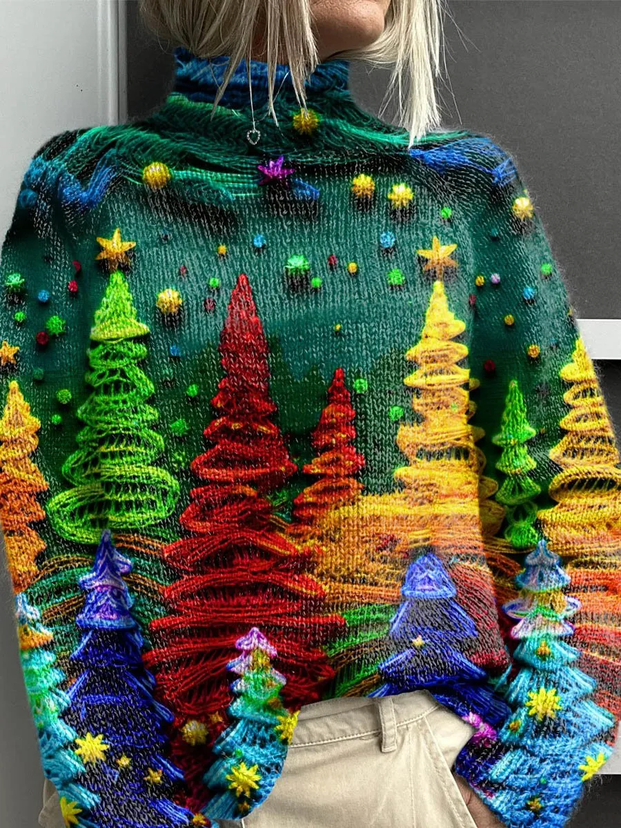 Christmas Abstract Printing Casual Cloak Coat Cardigan Sweater - 19Styles