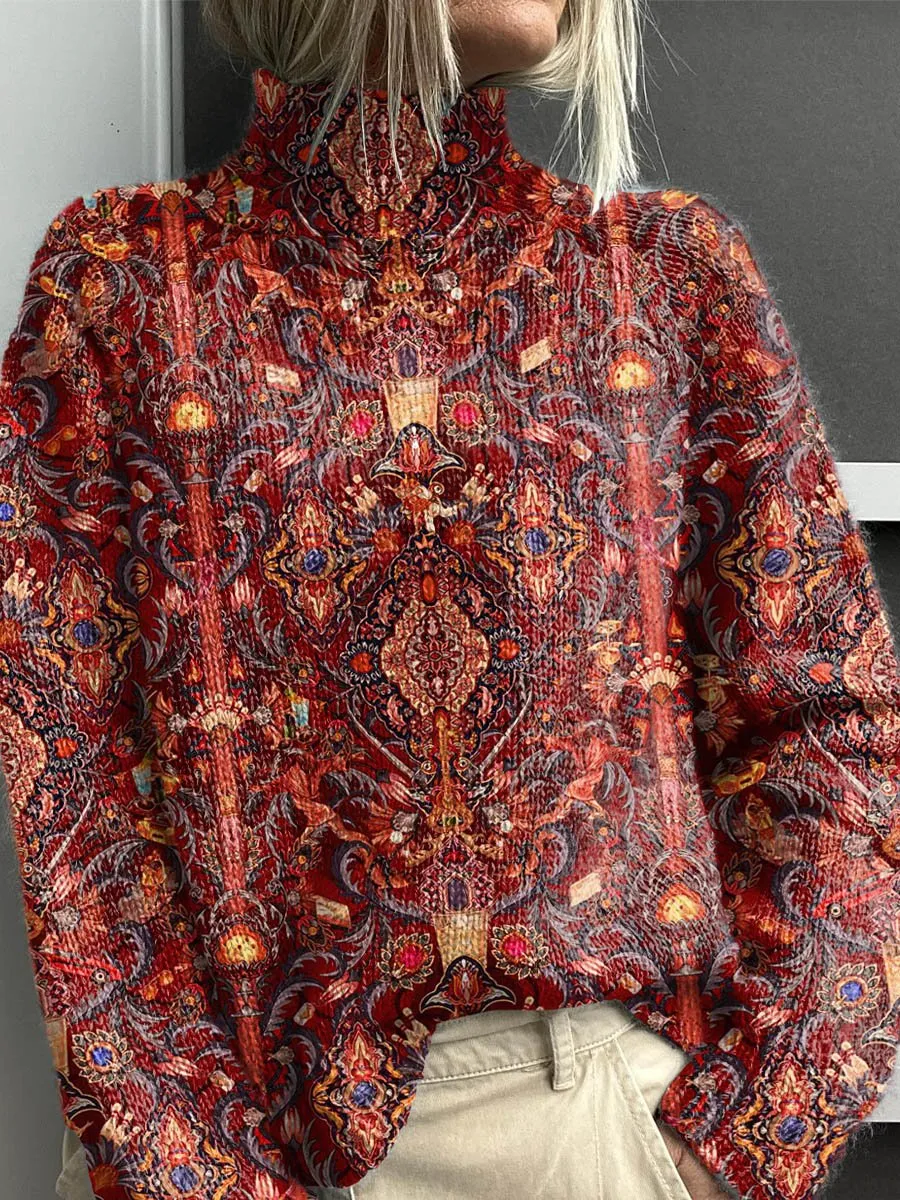 Christmas Abstract Printing Casual Cloak Coat Cardigan Sweater - 17Styles-S
