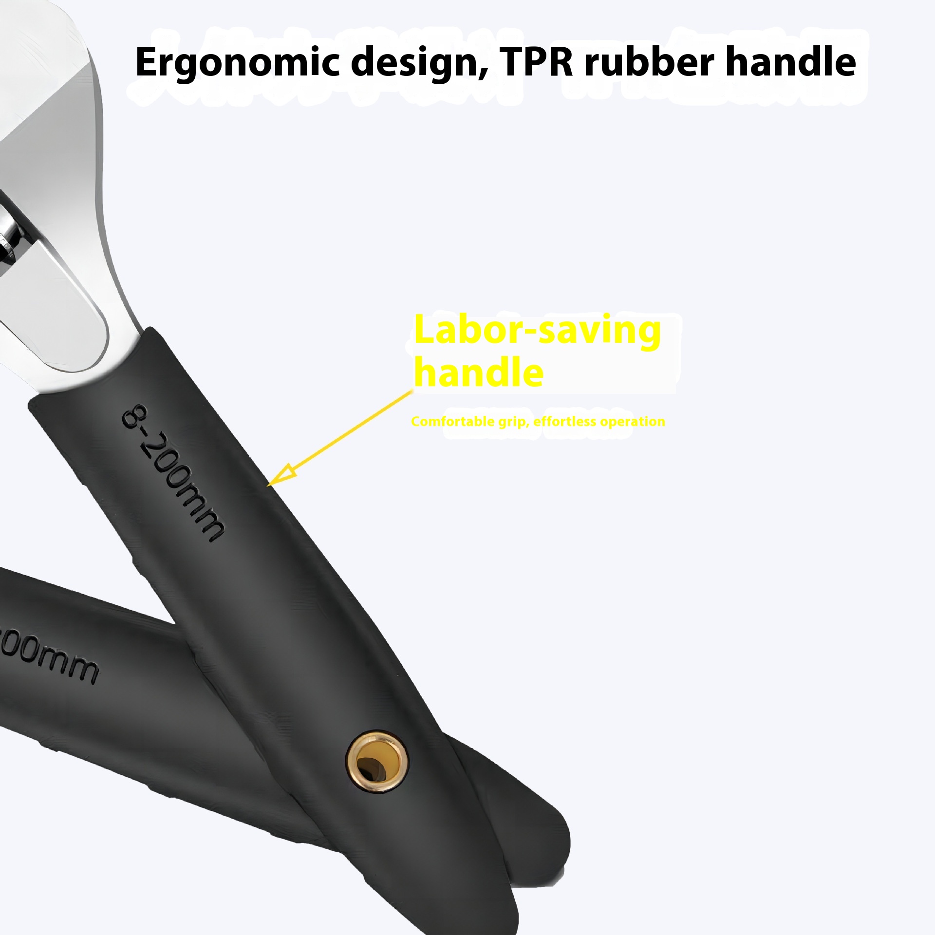 Title 2, Large Open Adjustable Wrench Universal Short Ha...