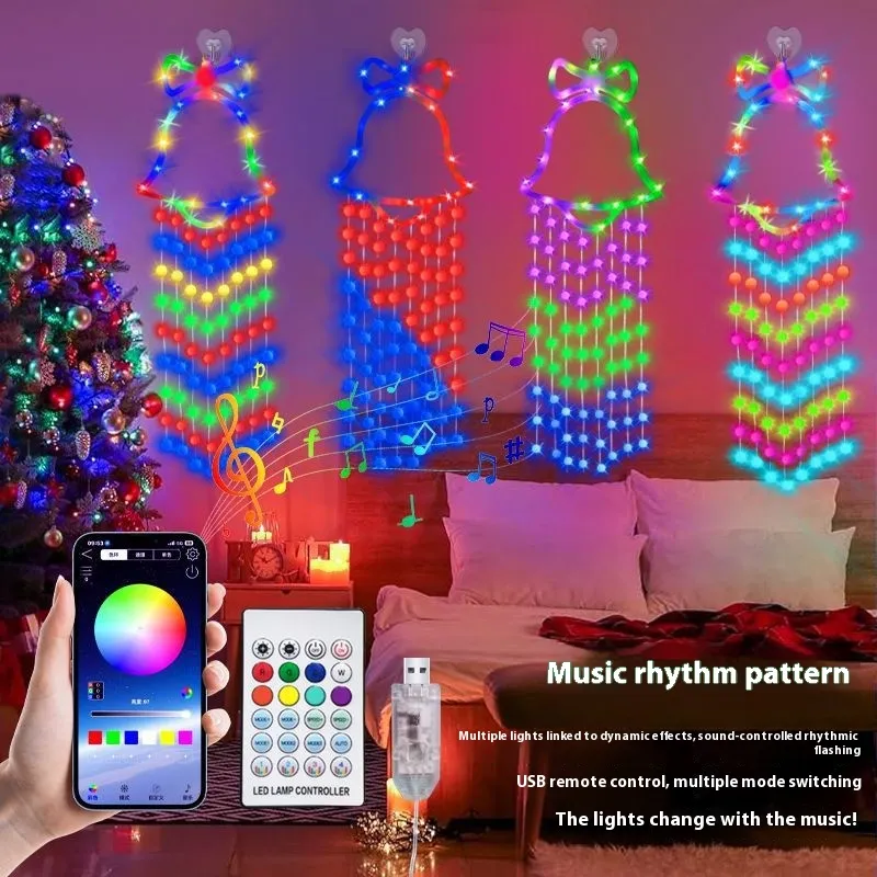 Christmas Bell Hanging Lamp Atmosphere Christmas Tree Decoration – image 2