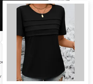Fashion Women's Wear Pullover Crew Neck Top Black - Shop at LoveMi