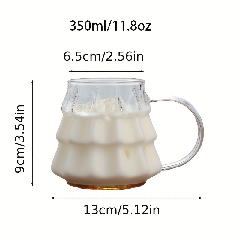 Title 1, Christmas Glass Coffee Ice Transparent Mug With...