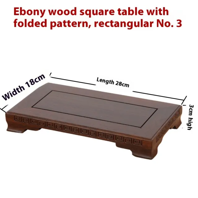 Red Wood Carving Craft Base Ebony Rectangular 28X18Cm - Shop at LoveMi