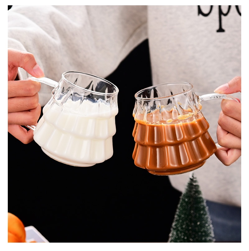 Title 9, Christmas Glass Coffee Ice Transparent Mug With...