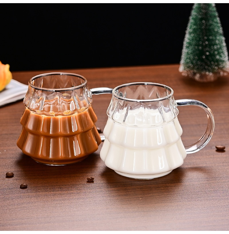 Title 7, Christmas Glass Coffee Ice Transparent Mug With...