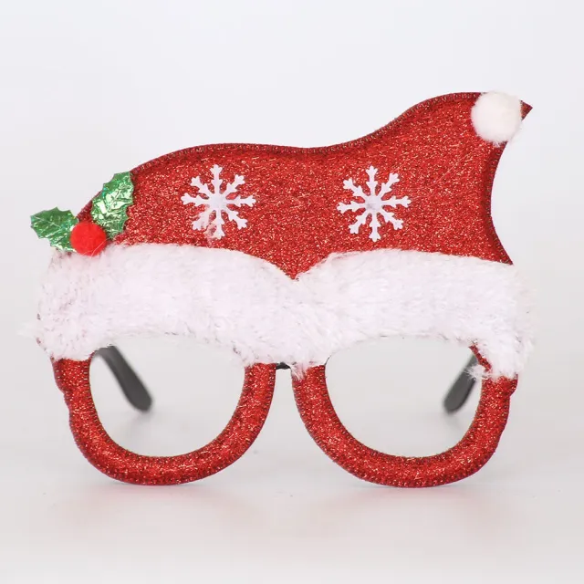 2025Golden Glasses Christmas Day Party Decoration Christmas Hat Style - Shop at LoveMi