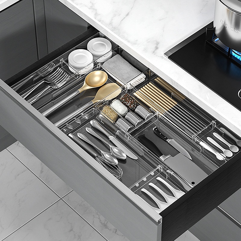 Title 7, Kitchen drawer storage partition for chopsticks...