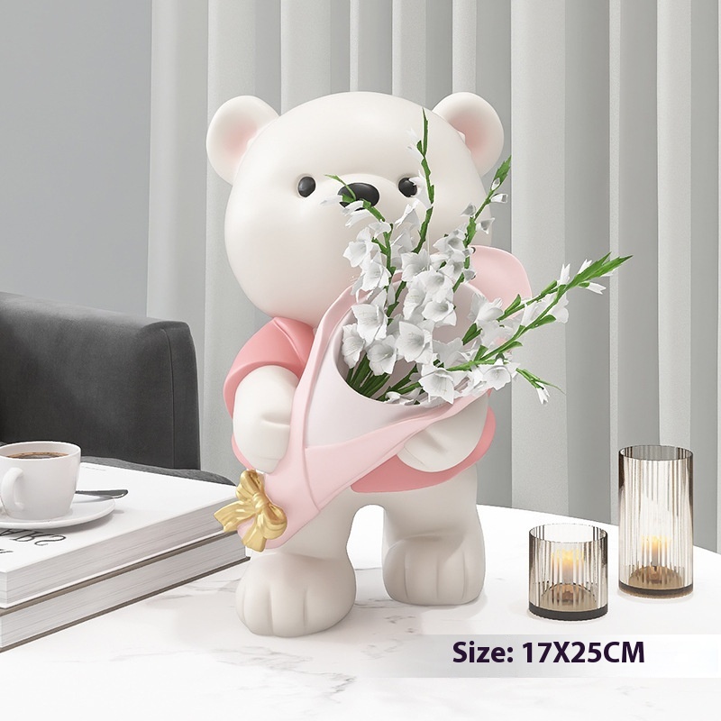 Vigorous Bear Pink 25cm High