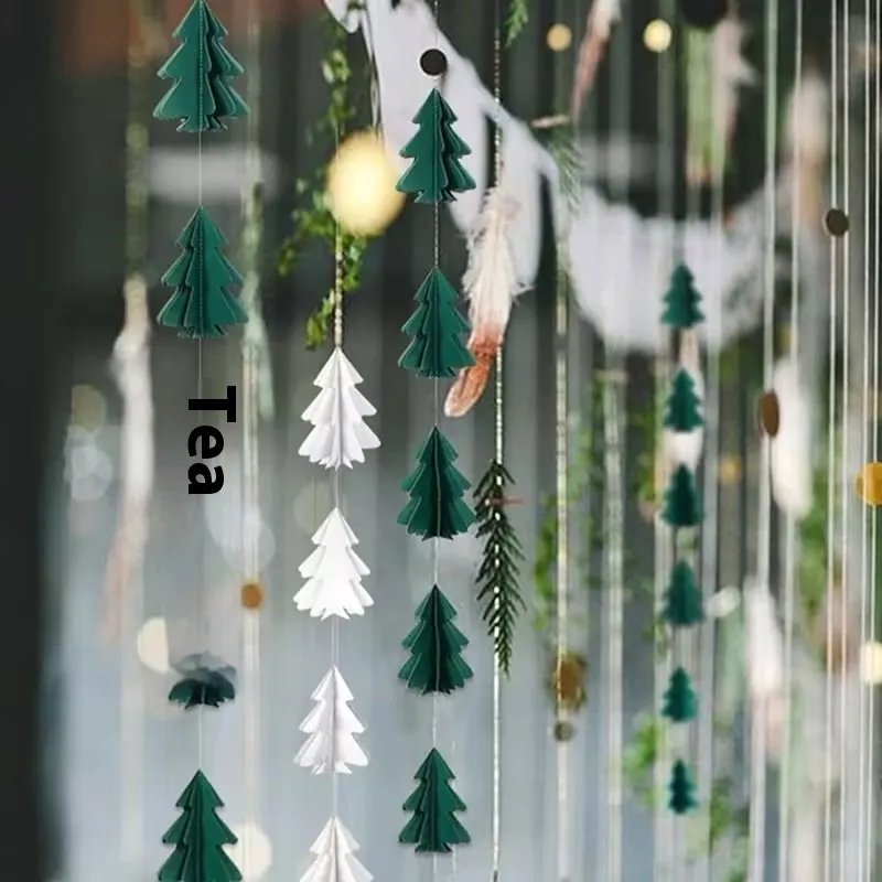 Christmas Atmosphere Snowflake Paper Hanging Charm