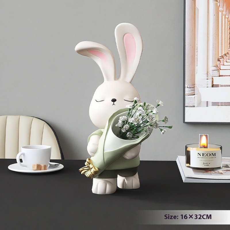 Rabbit Standing Green 32cm